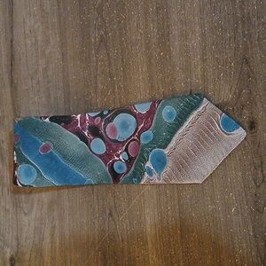 Vintage Marblesque By Brian O'Malley Australian Silk Tie Watercolor Print